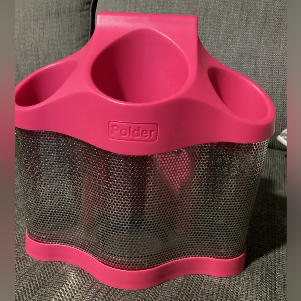 Polder Hair Styling Storage Station for Hair Tools Accessories pink